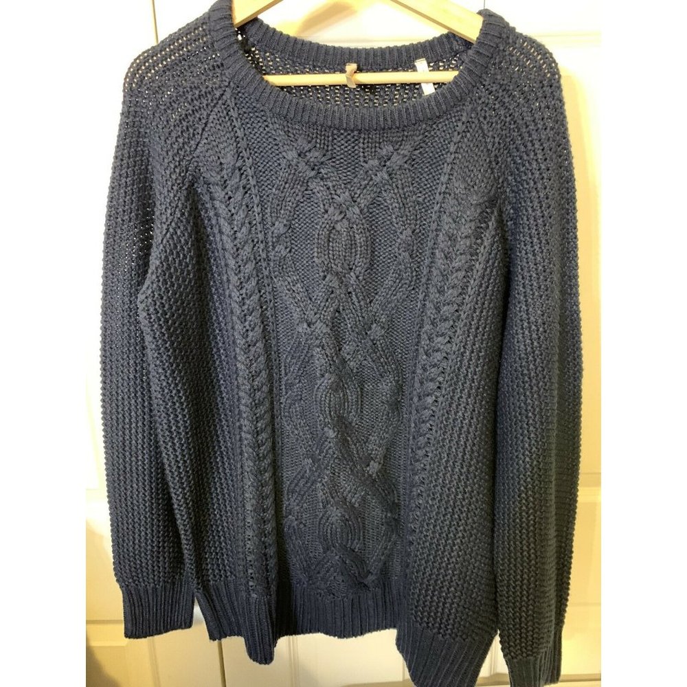 Anthology Blue Women's Sz 16-18 Pullover‎ Sweater Cable